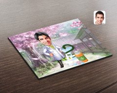 Kişiye Özel Erkek Eczacı Karikatürlü Ahşap Puzzle-2