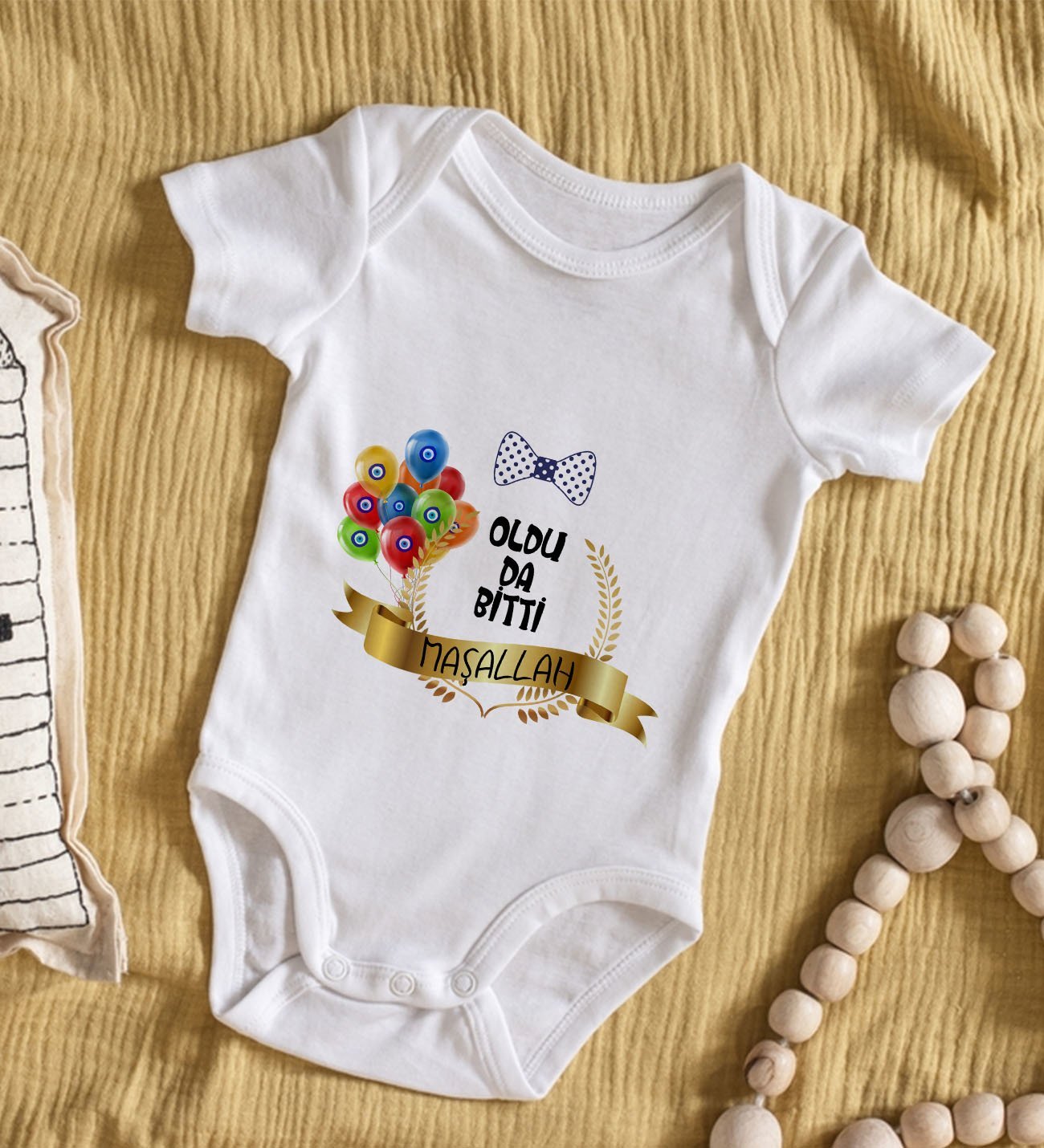 BK Kids Sünnet Tasarımlı Bebek Body Zıbın - Model 4