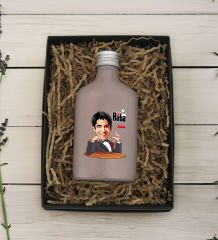 BK Gift Kişiye Özel The Baba Karikatürlü Mat Gri Tasarım Cam Şişede 200 ml Kolonya-4, Babaya Hediye, Babalar Günü Hediyeleri, Hediyelik Baskılı Kolonya