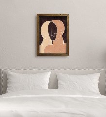 BK Gift Yatak Odası Konseptli Doğal Masif Ahşap Çerçeveli Tablo-119