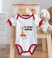 BK Kids Te Şimdi Tasarımlı Kırmızı Bebek Body Zıbın-1