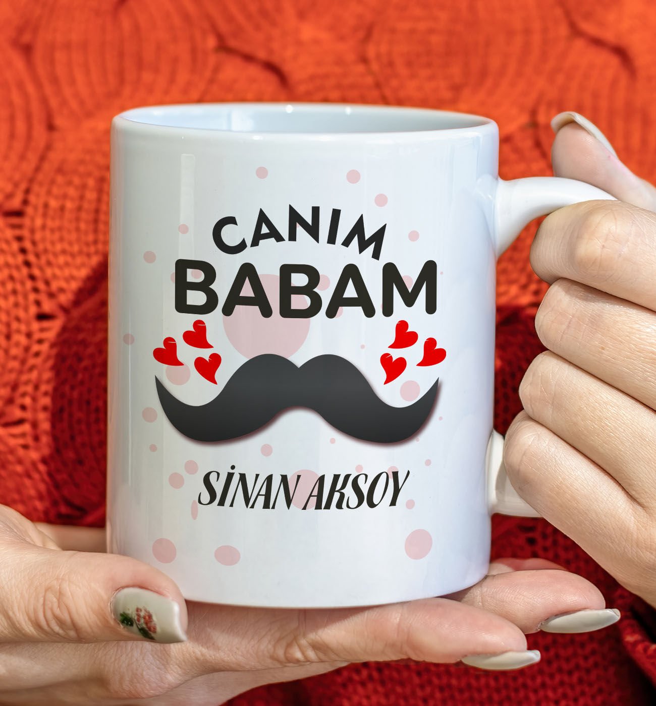 BK Gift Kişiye Özel Canım Babam Tasarımlı Beyaz Kupa Bardak, Doğum Günü Hediyesi