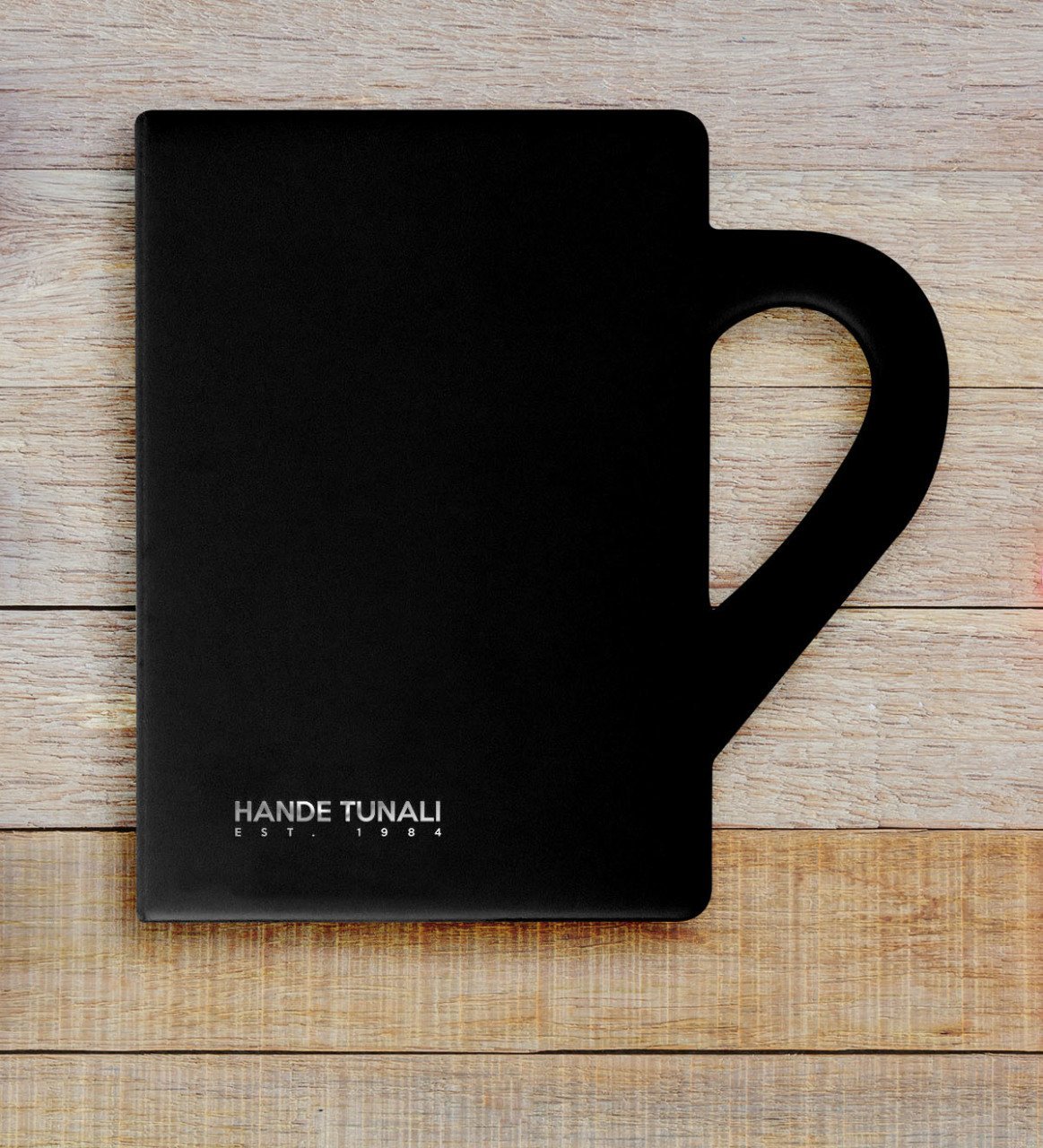 Kişiye Özel Kupa Görünümlü Siyah Defter