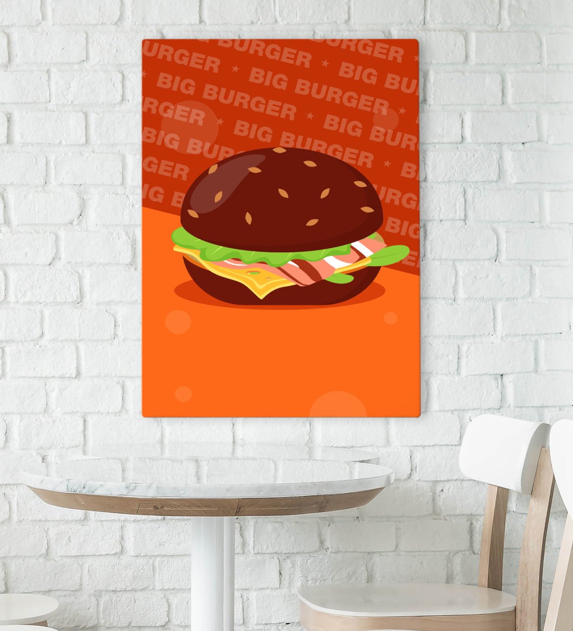 BK Gift Cafe & Bar & Restaurant Konseptli Kanvas Tablo 70x100cm-92