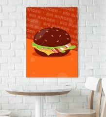 BK Gift Cafe & Bar & Restaurant Konseptli Kanvas Tablo 70x100cm-92