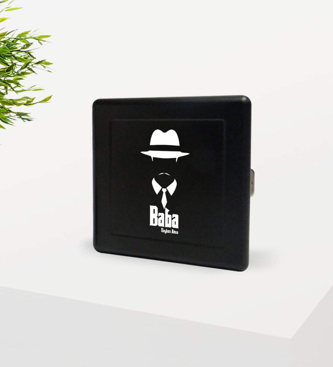 Kişiye Özel Godfather Baba Tasarımlı Siyah Metal Sigara Tabakası-11