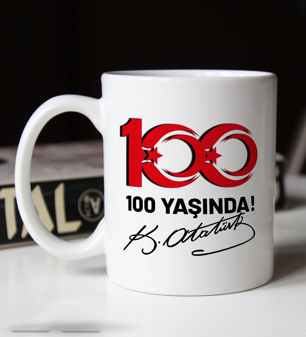BK Gift 29 Ekim Temalı Beyaz Kupa Bardak-7, Arkadaşa Hediye , 29 Ekim Hediyesi, 100.Yıl Hediyesi
