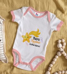 BK Kids Beni Teyzeme Götürün Tasarımlı Pembe Bebek Body Zıbın-1
