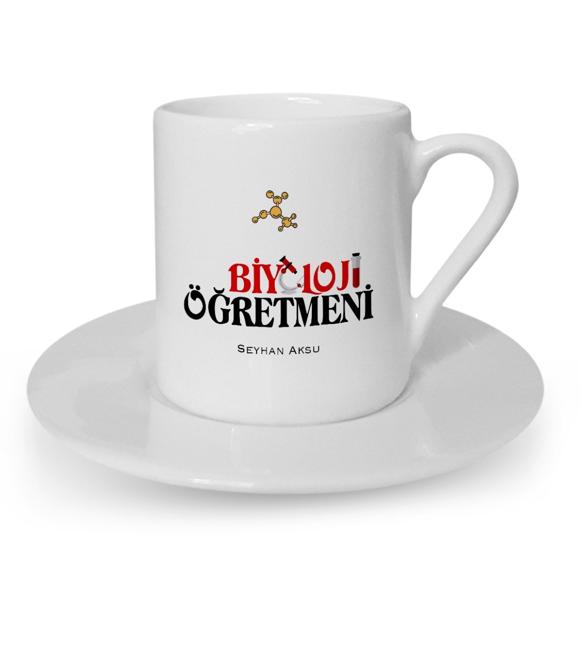 Kişiye Özel Biyoloji Öğretmeni Türk Kahvesi Fincanı