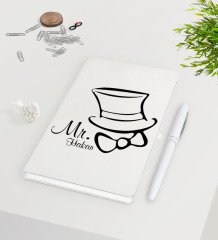 Kişiye Özel Sevgililer Günü Beyaz Defter Kalem Seti-94