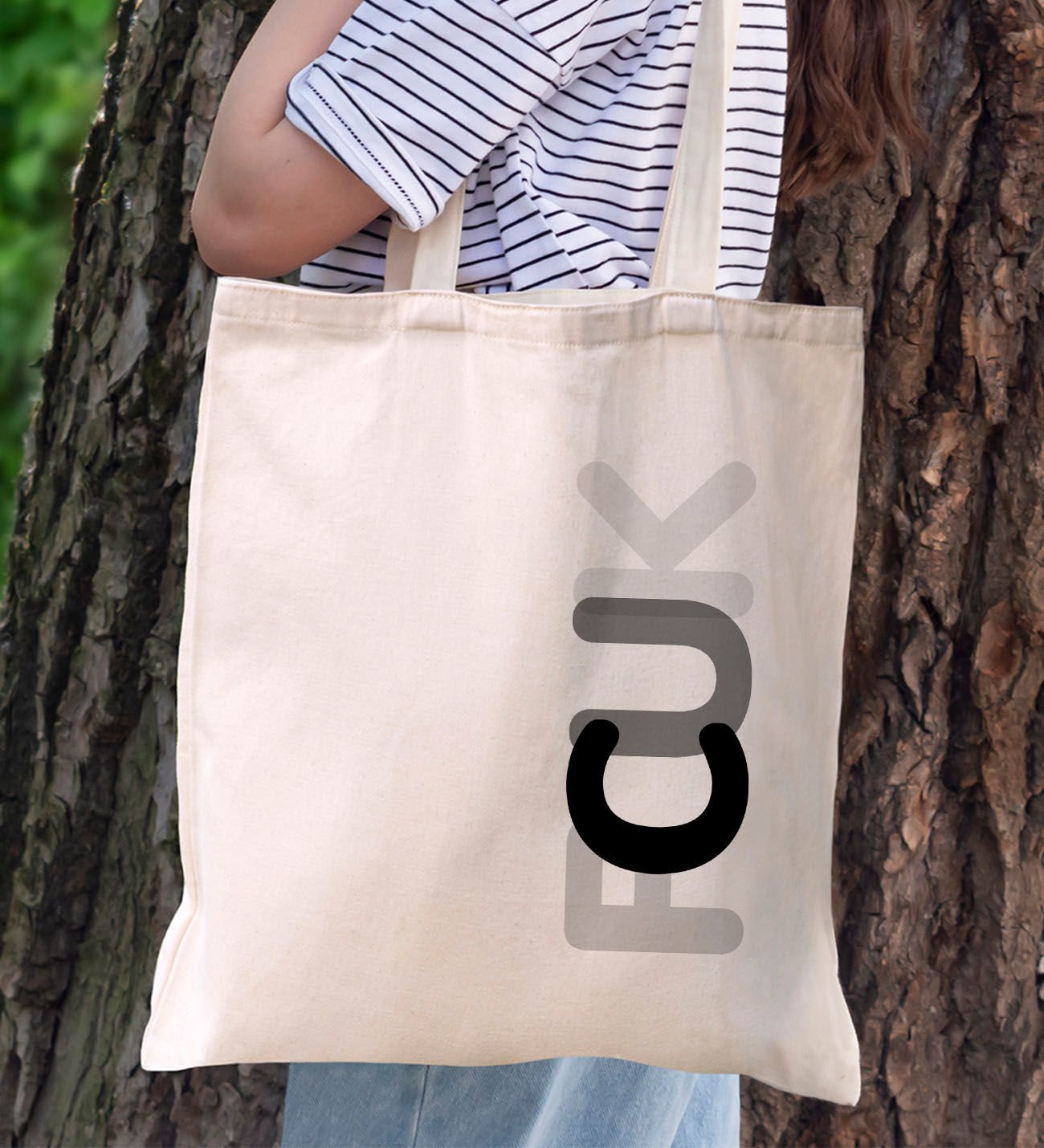 BK Gift Fcuk Tasarımlı Kanvas Bez Çanta, Baskılı Omuz Çantası, Alışveriş Çantası, Plaj Çantası, Arkadaşa Hediye-8