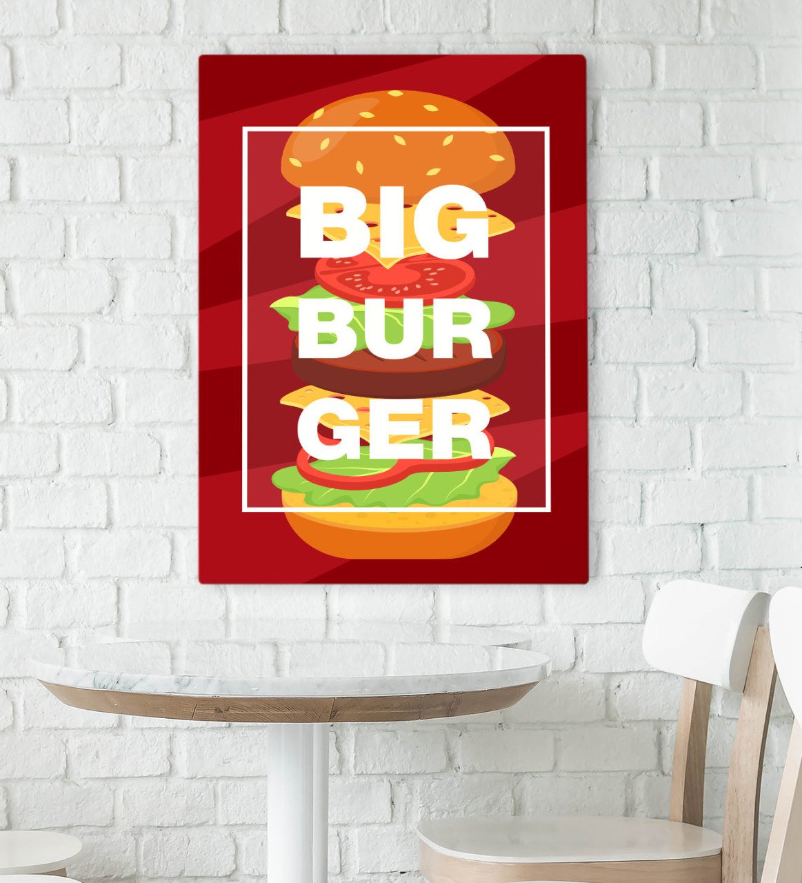 BK Gift Cafe & Bar & Restaurant Konseptli Kanvas Tablo 70x100cm-93