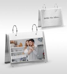 Kişiye Özel Fotoğraflı 605 Silver Masaüstü Resim Çerçevesi