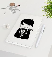 Kişiye Özel Sevgililer Günü Beyaz Defter Kalem Seti-96