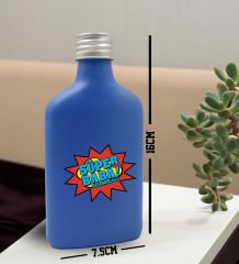 BK Gift Kişiye Özel İsimli Baba Temalı Mavi Tasarım Cam Şişede 200 ml Kolonya-5, Babaya Hediye, Babalar Günü Hediyeleri, Hediyelik Baskılı Kolonya