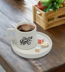 Kişiye Özel Sunum Tabaklı İsimli Türk Kahvesi Fincanı Model 5