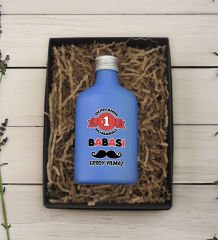 BK Gift Kişiye Özel İsimli Baba Temalı Mavi Tasarım Cam Şişede 200 ml Kolonya-6, Babaya Hediye, Babalar Günü Hediyeleri, Hediyelik Baskılı Kolonya