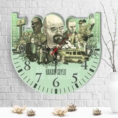 Kişiye Özel Breaking Bad Tasarımlı Ahşap Duvar Saati - 2