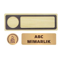 MDF Kapı İsimliği  18.5x6 cm
