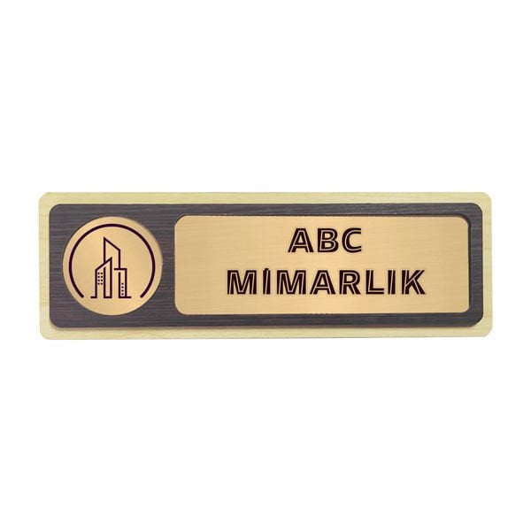 MDF Kapı İsimliği  18.5x6 cm