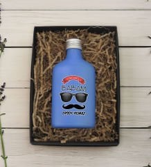 BK Gift Kişiye Özel İsimli Baba Temalı Mavi Tasarım Cam Şişede 200 ml Kolonya-7, Babaya Hediye, Babalar Günü Hediyeleri, Hediyelik Baskılı Kolonya
