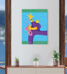 BK Gift Cafe & Bar & Restaurant Konseptli Kanvas Tablo 30x50cm-95
