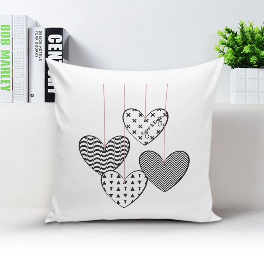 Kişiye Özel Beyaz Yastık Kılıfı (Sevgililer Günü Temalı-28)