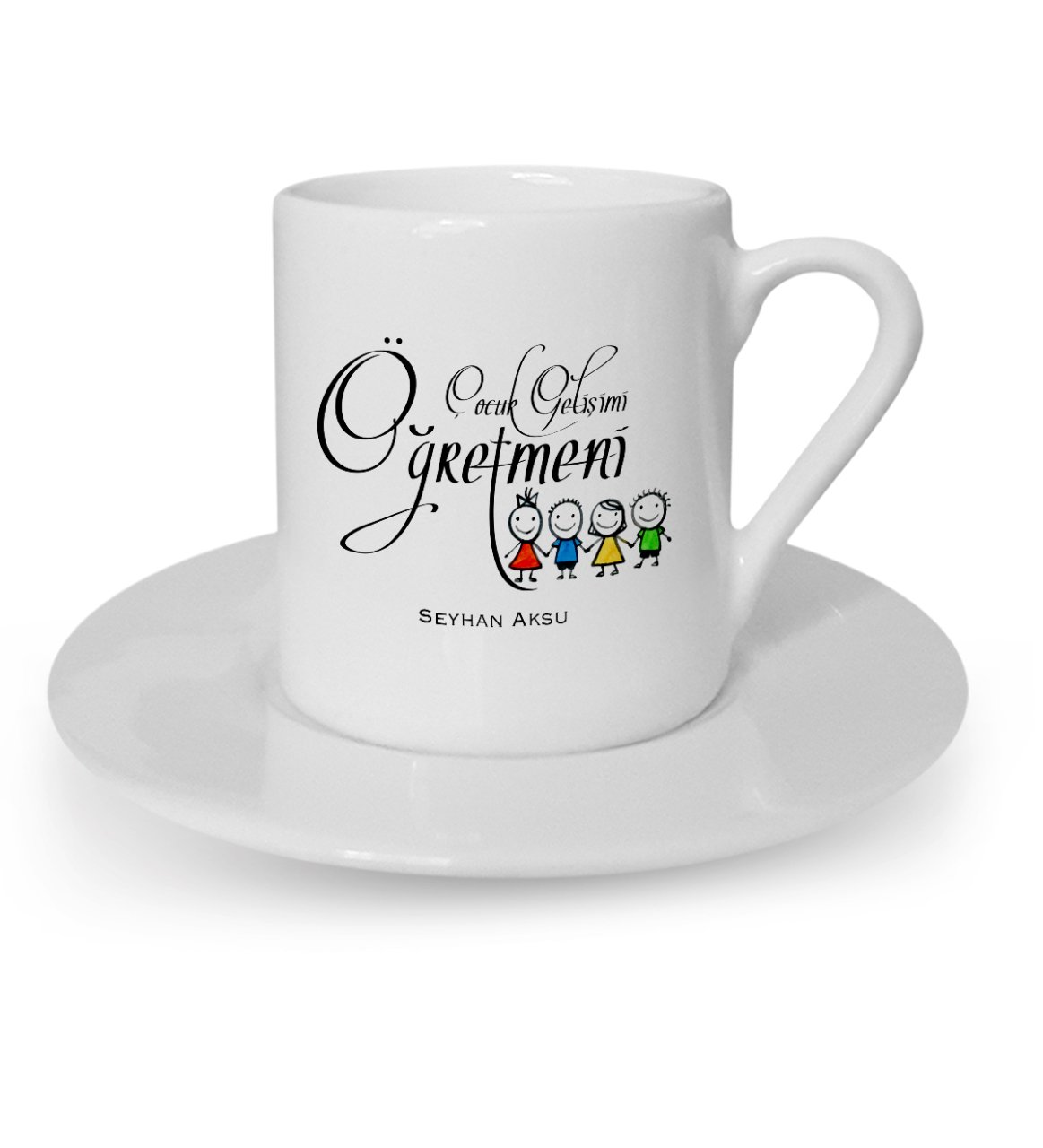 Kişiye Özel Çocuk Gelişimi Öğretmeni Türk Kahvesi Fincanı - 2