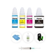 Canon MX340 için  Photoink PLUS Siyah ve Renkli Kartuş Dolum Seti