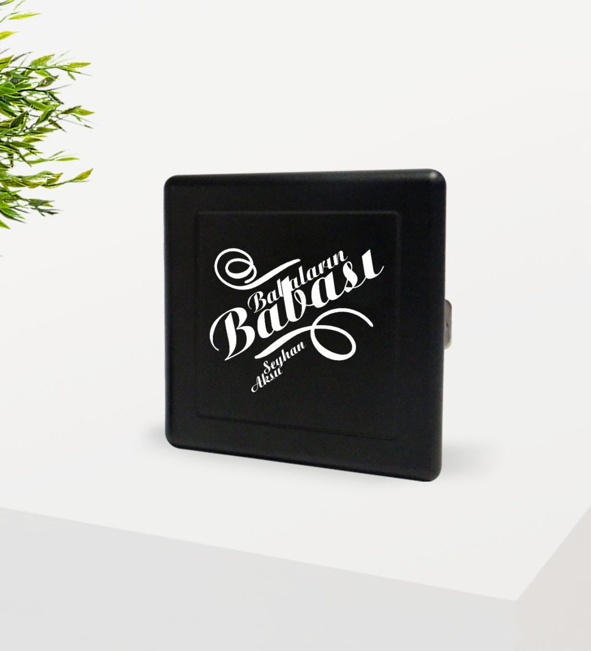Kişiye Özel Babaların Babası Tasarımlı Siyah Metal Sigara Tabakası-1