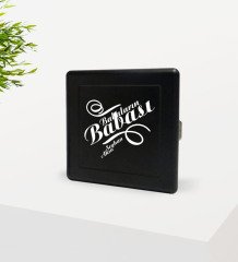 Kişiye Özel Babaların Babası Tasarımlı Siyah Metal Sigara Tabakası-1