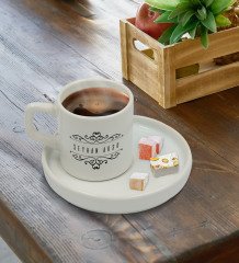 Kişiye Özel Sunum Tabaklı İsimli Türk Kahvesi Fincanı Model 9