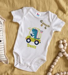 BK Kids Kişiye Özel İsimli Beyaz Bebek Body Zıbın ve Erkek Bebek İğnesi Hediye Seti-34