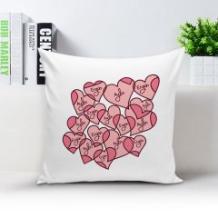 Kişiye Özel Beyaz Yastık Kılıfı (Sevgililer Günü Temalı-31)