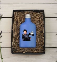 BK Gift Kişiye Özel The Baba Karikatürlü Mavi Tasarım Cam Şişede 200 ml Kolonya-2, Babaya Hediye, Babalar Günü Hediyeleri, Hediyelik Baskılı Kolonya