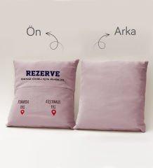 BK Gift Kişiye Özel Tasarımlı Organizer Kumanda ve Atıştırmalık Cepli Pembe Kırlent Yastık- 3, Ev Dekoru, Ev Hediyesi