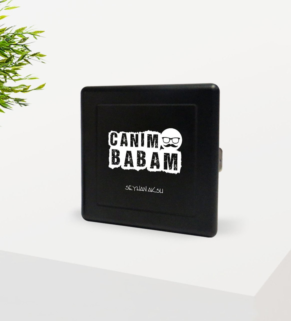 Kişiye Özel Canım Babam Tasarımlı Siyah Metal Sigara Tabakası-6