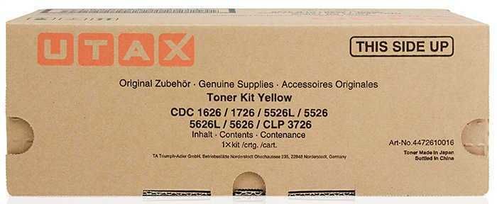 Utax CLP-3726, CDC-1626 / 1726 / 5526L/ 5626 Sarı Orjinal Toner Triumph Adler DCC-2626 / 2726 (4472610016) (T9485)