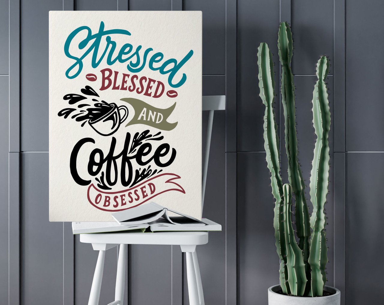 BK Home Coffee Tasarımlı Kanvas Tablo 50x70cm-3