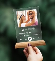 Kişiye Özel Fotoğraflı Spotify Barkodlu Plak -2
