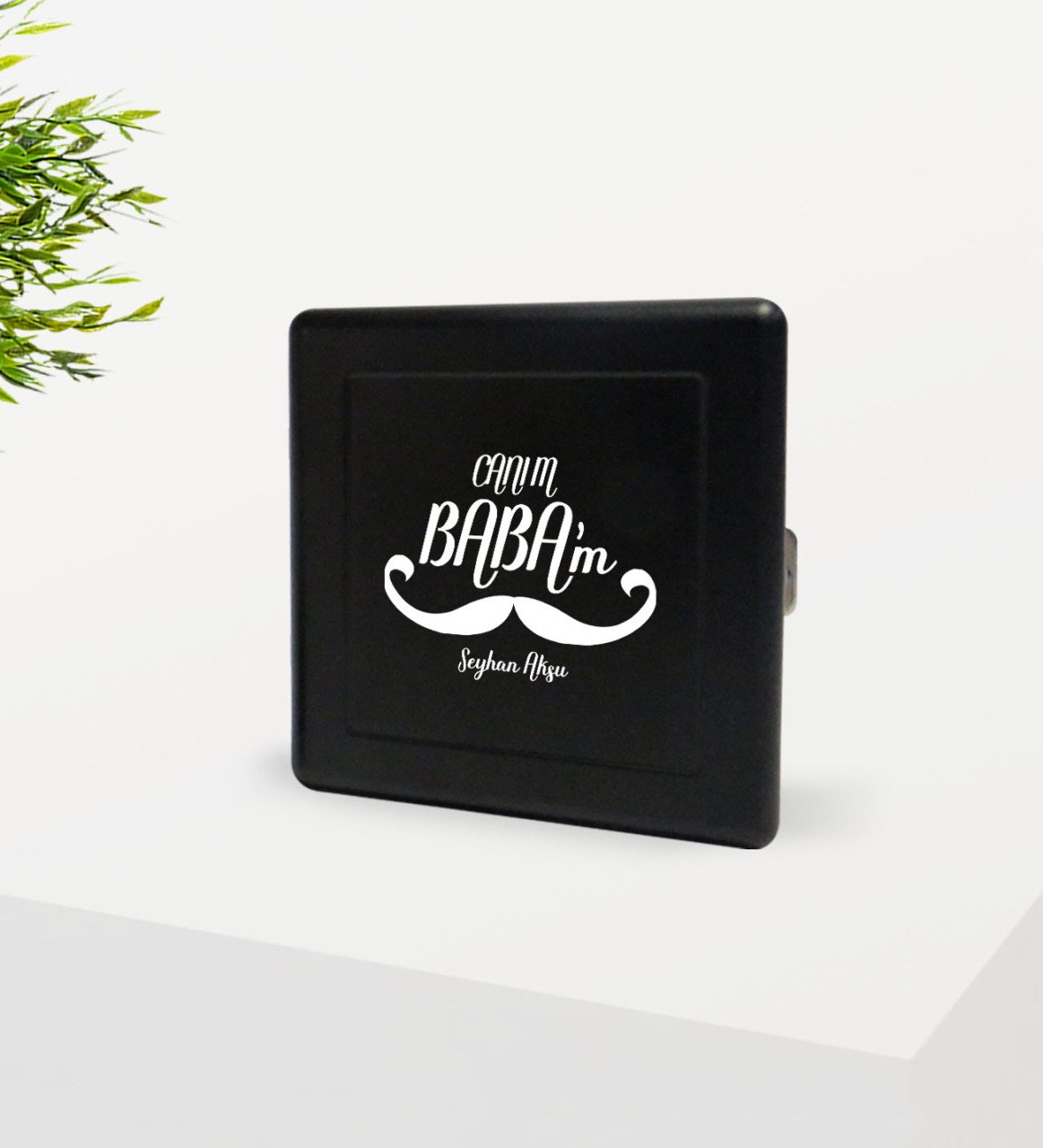 Kişiye Özel Canım Babam Tasarımlı Siyah Metal Sigara Tabakası-8