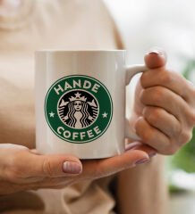 BK Gift Kişiye Özel İsimli Coffe Tasarımlı Beyaz Kupa Bardak-1, Babaya Hediye, Arkadaşa Hediye
