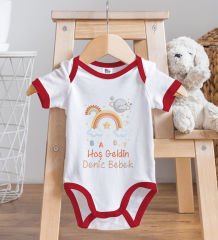 BK Kids Hoş Geldin Bebek Tasarımlı Kırmızı Bebek Body Zıbın-10