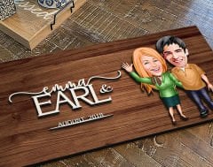 BK Gift Kişiye Özel Sevgililer Karikatürlü Kabartma Figürlü Ahşap Tablo, Duvar Dekoru, Arkadaşa Hediye, Özel Tasarım Ev Hediyesi-110