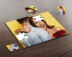 Kişiye Özel Yağlıboya Tasarımlı Ahşap Puzzle