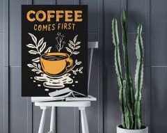 BK Home Coffee Tasarımlı Kanvas Tablo 50x70cm-4