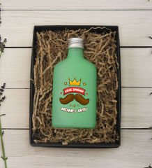 BK Gift Kişiye Özel İsimli Baba Temalı Yeşil Tasarım Cam Şişede 200 ml Kolonya-3, Babaya Hediye, Babalar Günü Hediyeleri, Hediyelik Baskılı Kolonya