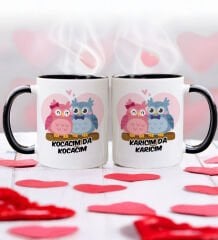 BK Gift Karıcım-Kocacım Tasarımlı İkili Siyah Kupa Bardak-4, Sevgililer Günü, Sevgiliye Hediye