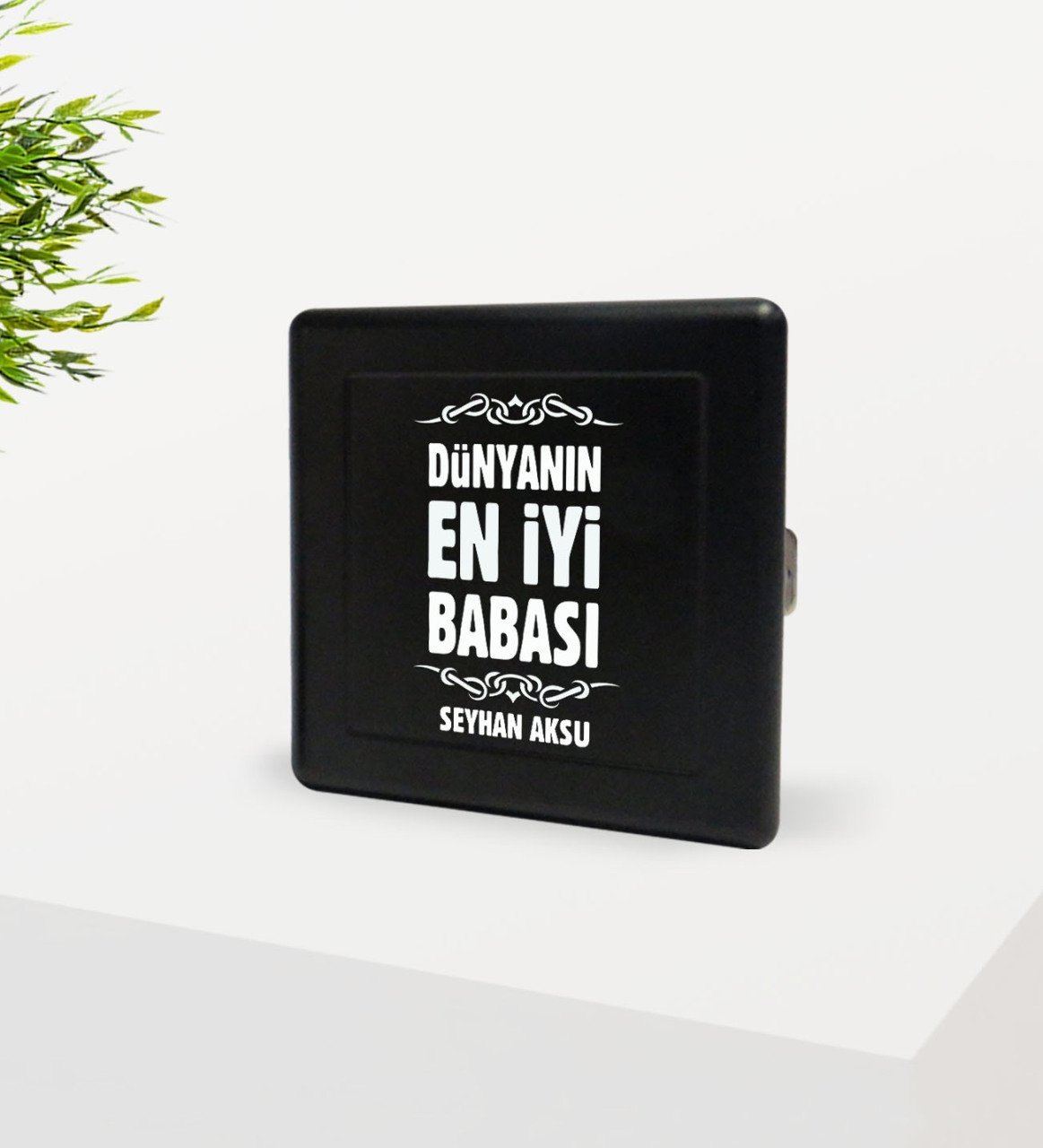 Kişiye Özel Dünyanın En İyi Babası Tasarımlı Siyah Metal Sigara Tabakası-6