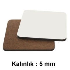 HDF Kare Bardak Altlığı 5 mm - Tek Taraflı